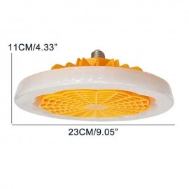 1pc Ceiling Fan With Light, Modern 18inch Remote Control Enclosed Low Profile Ceiling Fan With Light 3 Speed LED Dimming 3 Colors 8 Invisible Bladeless Flush Mount Fan Light Bedroom, Offices
