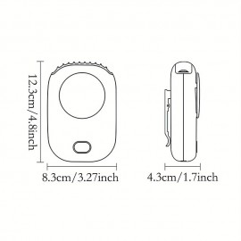Stay Cool On The Go: Portable Neck Fan With Adjustable Lanyard & USB Rechargeable 3 Speed Fan!
