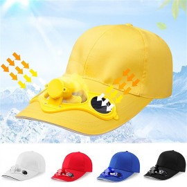 Five Colors Summer Sport with Fan Sun Protection Solar Cotton Hat Sun Visor Cap Baseball Casual Cap Unisex
