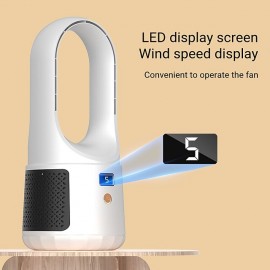 Portable Air Conditioner Electric Fan  Desktop Leafless Fan Mute Wireless Circulation Fan Home  Digital Display For Home Office Bedroom Tower Air Cooler
