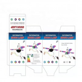 Colorful LED E27 Bulb 4-Leaves Lamp Music Bluetooth Audio Folding Remote Control Christmas Projection Starry Light
