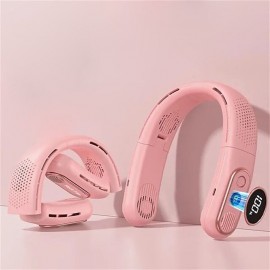 New Fans Cooling Sports USB Rechargeable Portable Fan Mini Hanging Neck Fan Air Cooler Air Conditioner Electric Fan (1200/4000mAh)
