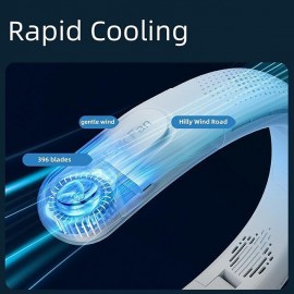New Fans Cooling Sports USB Rechargeable Portable Fan Mini Hanging Neck Fan Air Cooler Air Conditioner Electric Fan (1200/4000mAh)
