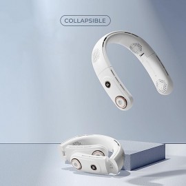 New Fans Cooling Sports USB Rechargeable Portable Fan Mini Hanging Neck Fan Air Cooler Air Conditioner Electric Fan (1200/4000mAh)
