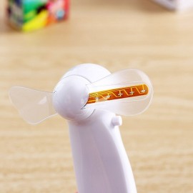 Mini Night Light Handheld Fan Electric Fan Portable Desktop Battery Mini Gift To Give Guests Led Rainbow Lights Fan
