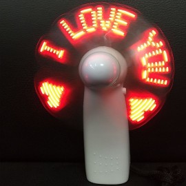 Mini Night Light Handheld Fan Electric Fan Portable Desktop Battery Mini Gift To Give Guests Led Rainbow Lights Fan
