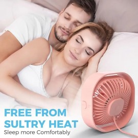 Small Personal USB Desk Fan,3 Speeds Portable Desktop Table Cooling Fan Powered by USB,Strong Wind,Quiet Operation,for Home Office Car Outdoor Travel

