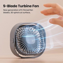 Small Personal USB Desk Fan,3 Speeds Portable Desktop Table Cooling Fan Powered by USB,Strong Wind,Quiet Operation,for Home Office Car Outdoor Travel
