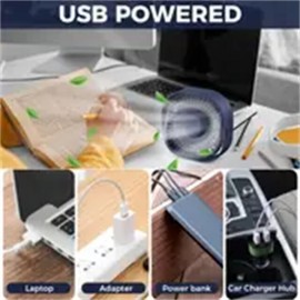 Small Personal USB Desk Fan,3 Speeds Portable Desktop Table Cooling Fan Powered by USB,Strong Wind,Quiet Operation,for Home Office Car Outdoor Travel
