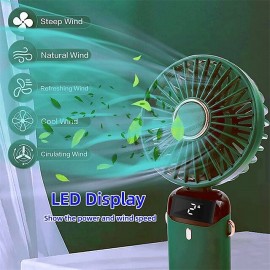 Mini Handheld Fan Portable Personal Fan Hanging Neck Fan 90 Adjustable USB Rechargeable Small Desk Fan 5 For Home Office Travel
