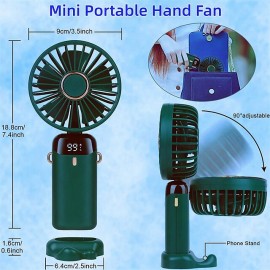 Mini Handheld Fan Portable Personal Fan Hanging Neck Fan 90 Adjustable USB Rechargeable Small Desk Fan 5 For Home Office Travel
