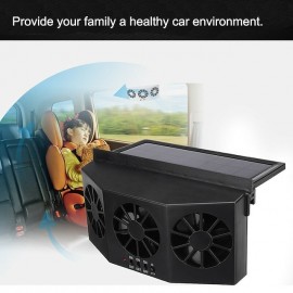 Solar Power Car Window Air Vent Auto Ventilato Conditioner Cool 3 Fan Cooler New
