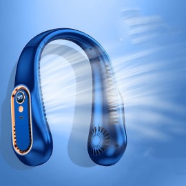 Portable Mini Hanging Neck Fan Digital Display Power ventilador Bladeless Neckband Fan Air Cooler USB Rechargeable Electric Fans
