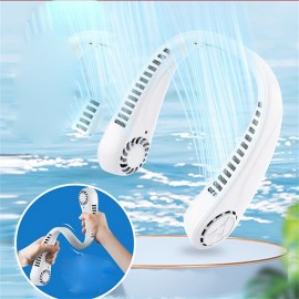 USB Charging Electric Portable Hanging Small Neck Fan Student Bladeless Mini Sports Fan
