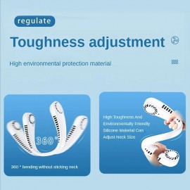 USB Charging Electric Portable Hanging Small Neck Fan Student Bladeless Mini Sports Fan
