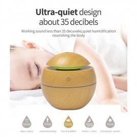 Essential oil diffuser with aroma USB ultrasonic humidifier for home aroma diffuser steam diffuser 7-color LED light 130 ML office
