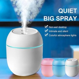 USB Portable Air Humidifier 7.44oz Essential Oil Diffuser Modes Auto Off With LED Light For Home Car Mist Maker Face Steamer Car Air Fresheners For Classroom School Bedroom Office
