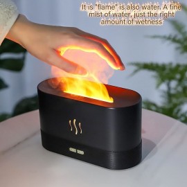 Flame Air Diffuser,Humidifier,Portable-Noiseless Aroma Diffuser for Home,Office or Yoga Essential Oil Diffuser with No-Water Auto-Off Protection
