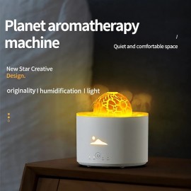 Planet Volcanic Flame Aroma Diffuser Humidifier Ultrasonic Air Humidifier With Light Simulation Colorful Flame Fragrance Machine
