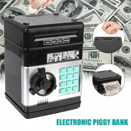 Piggy Bank, Electronic ATM Password Cash Coin Can Auto Scroll Paper Money Saving Box Toy Gift for Kids
