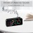 1pc Dynamic RGB Color Changing FM Radio Digital Alarm Clock with Sleep Timer and Dual Alarm - 8 Colors 12/24H Electronic LED Clock
