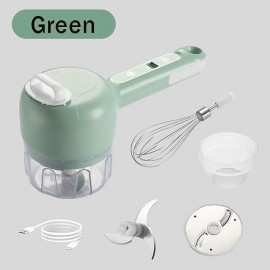 3 IN 1 Wireless Electric Garlic Chopper Crusher Automatic Egg Whisk USB Rechargeable Blender Mini Hand Mixer Milk Cream Beater Kitchen Food Mixer Masher
