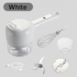3 IN 1 Wireless Electric Garlic Chopper Crusher Automatic Egg Whisk USB Rechargeable Blender Mini Hand Mixer Milk Cream Beater Kitchen Food Mixer Masher

