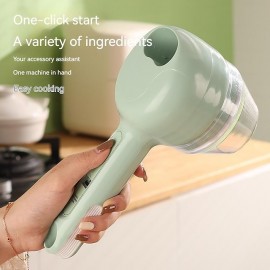 3 IN 1 Wireless Electric Garlic Chopper Crusher Automatic Egg Whisk USB Rechargeable Blender Mini Hand Mixer Milk Cream Beater Kitchen Food Mixer Masher
