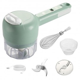 3 IN 1 Wireless Electric Garlic Chopper Crusher Automatic Egg Whisk USB Rechargeable Blender Mini Hand Mixer Milk Cream Beater Kitchen Food Mixer Masher
