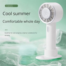 Rechargeable Cooling Fan Semiconductor Refrigeration Mini Handheld Fan Portable Usb 2200mah Battery Outdoor Handheld Fan
