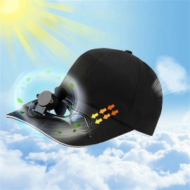 Five Colors Summer Sport with Fan Sun Protection Solar Cotton Hat Sun Visor Cap Baseball Casual Cap Unisex
