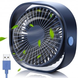 Small Personal USB Desk Fan,3 Speeds Portable Desktop Table Cooling Fan Powered by USB,Strong Wind,Quiet Operation,for Home Office Car Outdoor Travel
