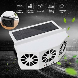 Solar Power Car Window Air Vent Auto Ventilato Conditioner Cool 3 Fan Cooler New
